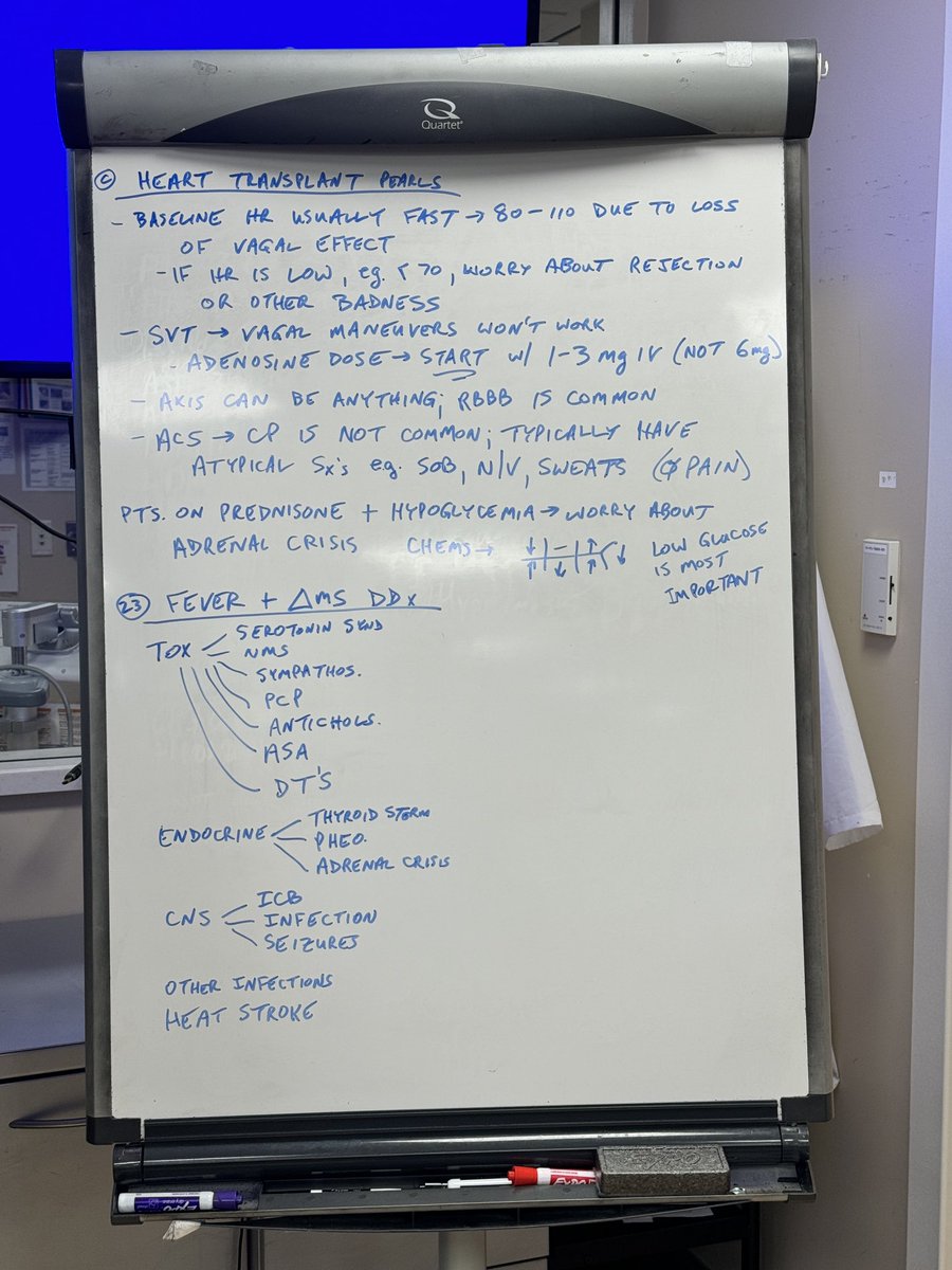 Friday night shift ⁦@UMEmergencyMed⁩ ⁦@UMEMresidency⁩ #foamed #WhiteBoardTeaching