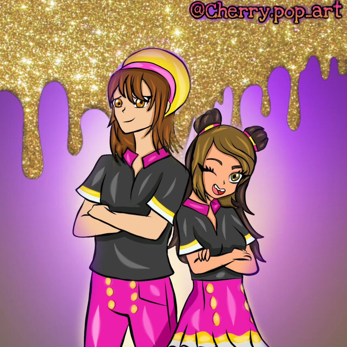 Yuko_Cherry's tweet photo. I drew Hacky Zak and Leizel in their new uniforms for Papa's Paleteria to go! 💜💛🖤
#fliplinestudios #papalouie #hackyzak #liezelpapalouie #fanart #digitalart #papaspaleteriatogo https://t.co/AmcIHm4j6A