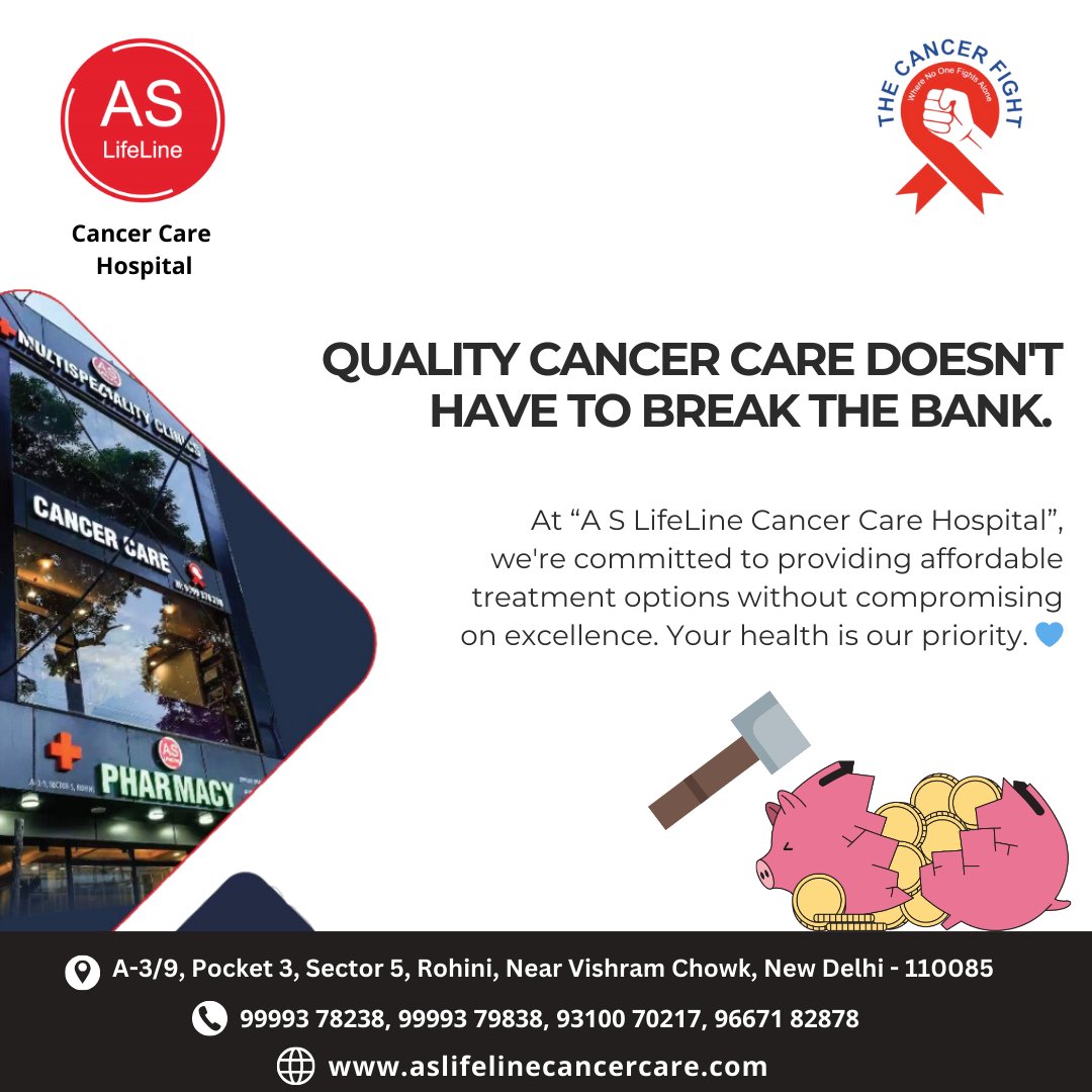 Affordable excellence in cancer care is our promise at AS Lifeline Cancer Care Hospital. Your health, our priority. 💙👩‍⚕️🌟
.
.
#QualityCare #AffordableTreatment #HealthPriority #CancerCare #ExcellenceWithoutCompromise #ASLifelineCancerCare