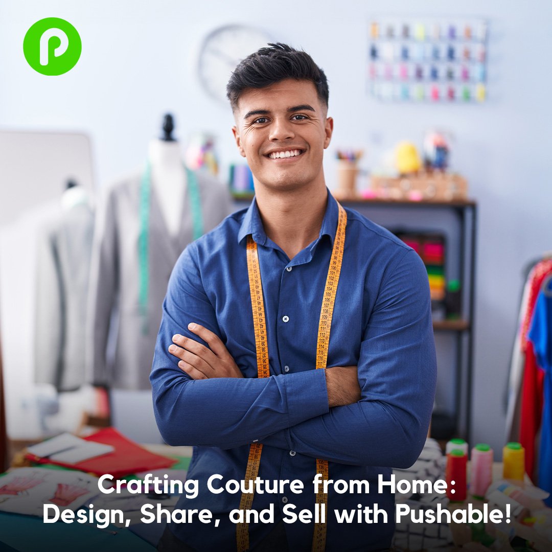 PushableApp's tweet photo. Stitch your style into success with #Pushable 🧵✨. Transform your fashion flair into a flourishing online business, no storefront needed. #FashionEntrepreneur  #DesignerDreams #FashionForward #HomeStudio #ecommercebusiness https://t.co/UguuVuJHH4