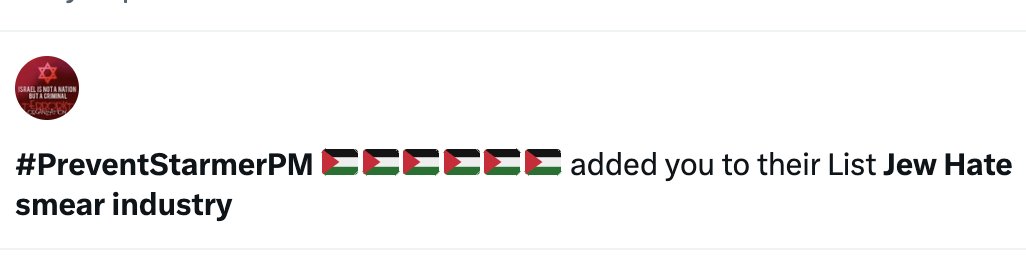 I don't know why this loser @StarmerGone decided to add me to his hate list, but this is an honour. But perhaps I should take a break from Twitter.