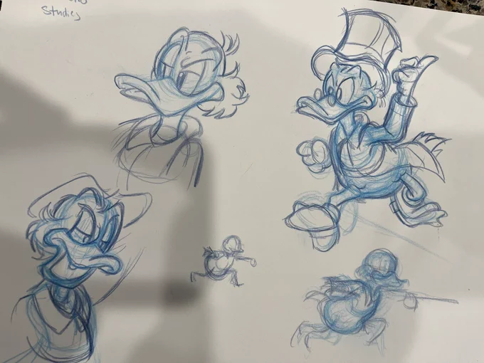Once many years ago while I was in college I was asked to do a storyboard test for a Nick show but the idea of learning to draw in model confounded me so I quit. A few years later  encouraged me to study form/gesture/etc so when I'm in rut I go back to these lessons
