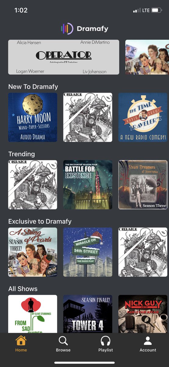 aip77production's tweet photo. OPERATOR now available on Dramafy!! New audio drama from AudioImagination77 Productions. 

This original story takes place on the night of 10/30/1938 during the War of the Worlds broadcast. Hear about the terrifying events from the pov of the telephone operator. https://t.co/Thaa8zpdh9