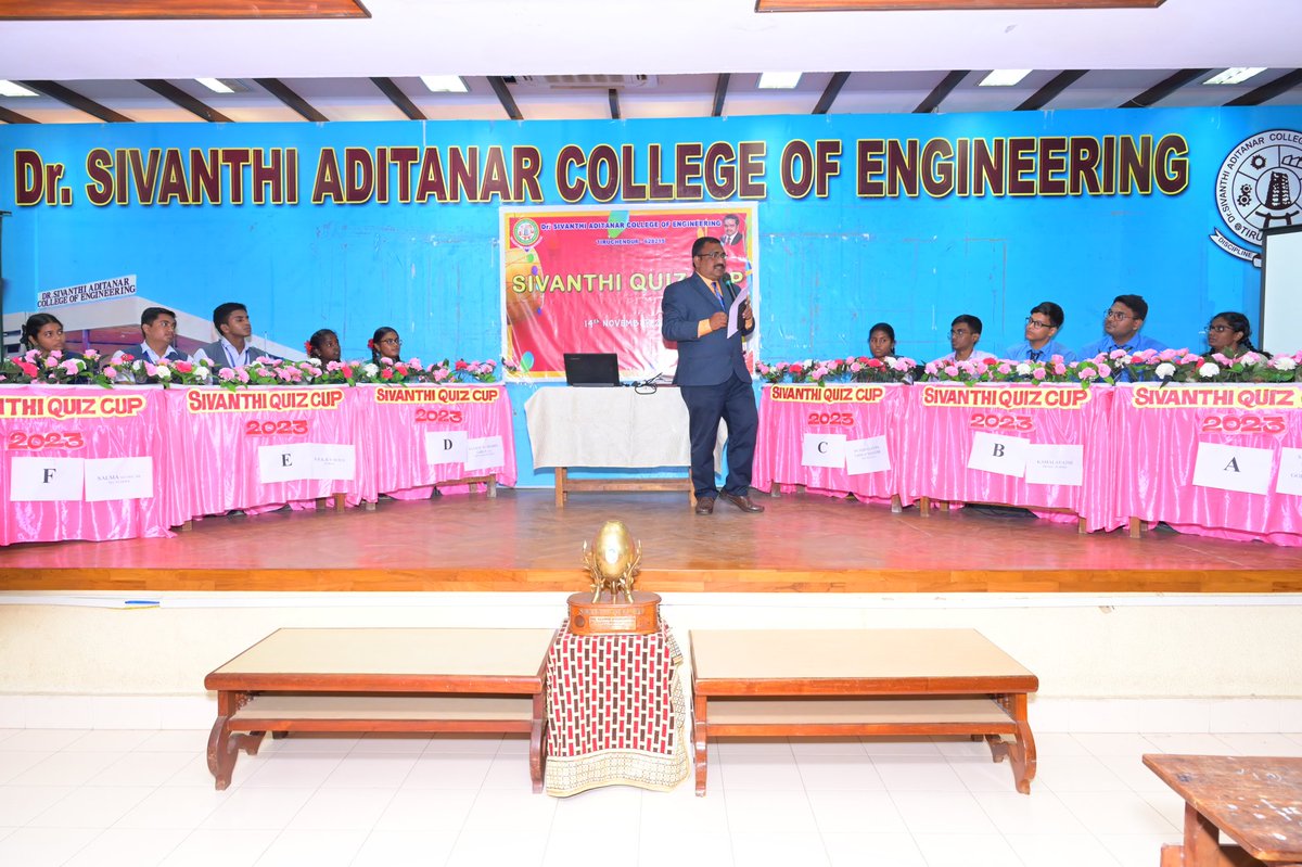 KnowledgeFound3's tweet image. Conducted State level quiz, for school students, organised by Dr. Sivanthi Aditanar College of Engineering, Tiruchendur, Thoothukudy District in Tamil Nadu, India