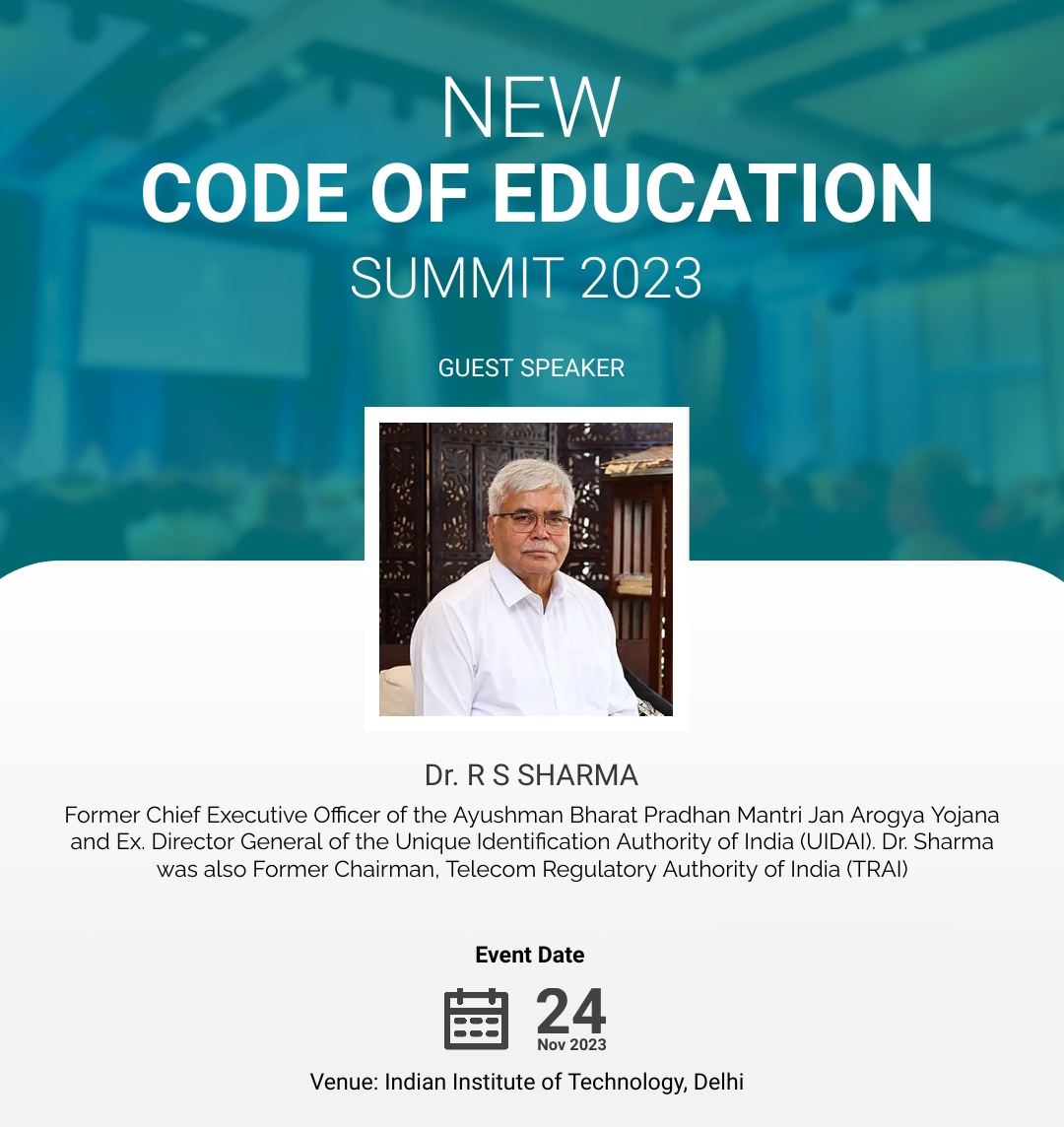 Wheebox (@mywheebox) on Twitter photo Join us in welcoming Dr. R. S. Sharma as he shares his wealth of knowledge and experiences at the summit, offering profound insights into the convergence of education, technology, & policy.
To be invited as a Delegate, Please email at info@wheebox.com
Nov 24, 2023, at IIT-Delhi Join us in welcoming Dr. R. S. Sharma as he shares his wealth of knowledge and experiences at the summit, offering profound insights into the convergence of education, technology, & policy.
To be invited as a Delegate, Please email at info@wheebox.com
Nov 24, 2023, at IIT-Delhi