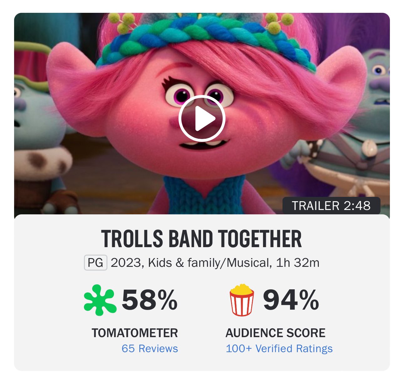 Sonic currently has a 94% verified audience score on Rotten