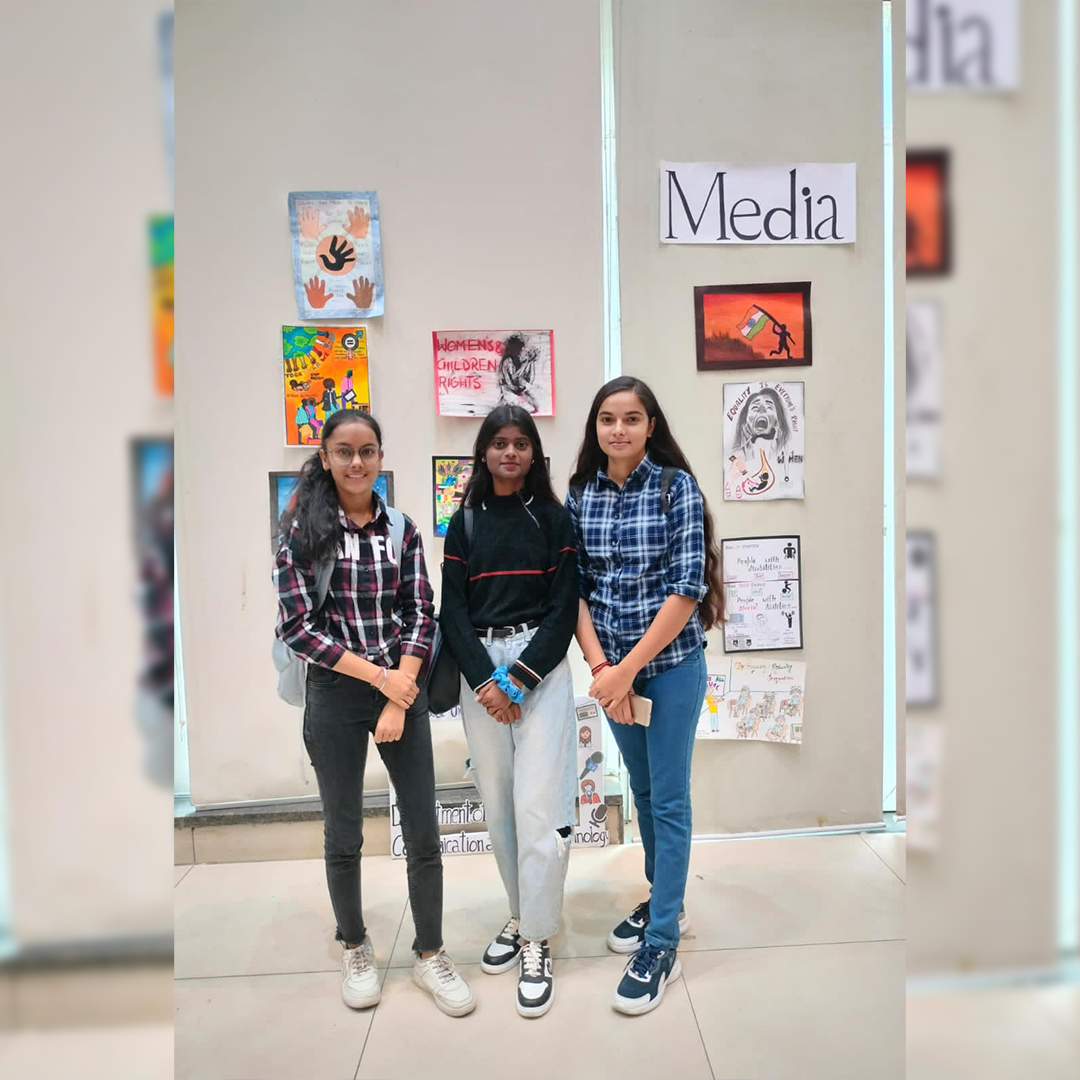 MediaStudiesggu's tweet photo. Students of the Department of Media Studies went on a field visit to the Portfolio Exhibition of Department of Communication and Media Technology of J.C. Bose University of Science and Technology, YMCA.
It was an interactive and learning experience.
@gurugramuniver1 @JCBoseUST https://t.co/B7kPMgaPMD