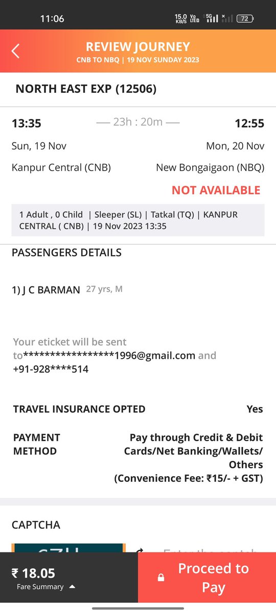 Punitsingh77's tweet photo. सबसे बड़ा गिरोह तत्काल टिकट का चलता है howrah to newdelhi के  रूट पे आपकी इतनी हिम्मत नहीं है कि आप टिकट लेकर यात्रा कर पाओ।बताइये एक आदमी को कल1600 km की यात्रा करना है तो कैसे करे ,नितिन गडकरी की तरह मंत्री की जरूरत है। @AshwiniVaishnaw @RailMinIndia @RailwaySeva https://t.co/9KyRcHPL1Y