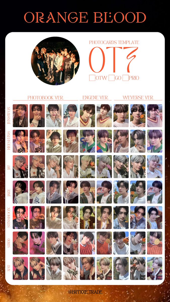 ENHYPEN ORANGE BLOOD 抽選イベントトレカ ジェイ ENHYPEN ORANGE BLOOD トレカ ジェイ - メルカリ