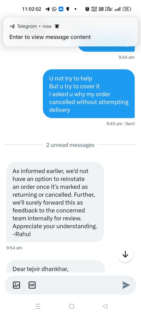 dhankhar_tejvir's tweet image. See screenshot .
How disgusting resolution they provide.
Very bad service.
Customer care wale Customer ki koi care nhi krte ye company ki care krte h Or customer ko gumrah krte h 
Amazon  ab phle jaisi nhi rhi
 I am totally disappointed with Amazon.