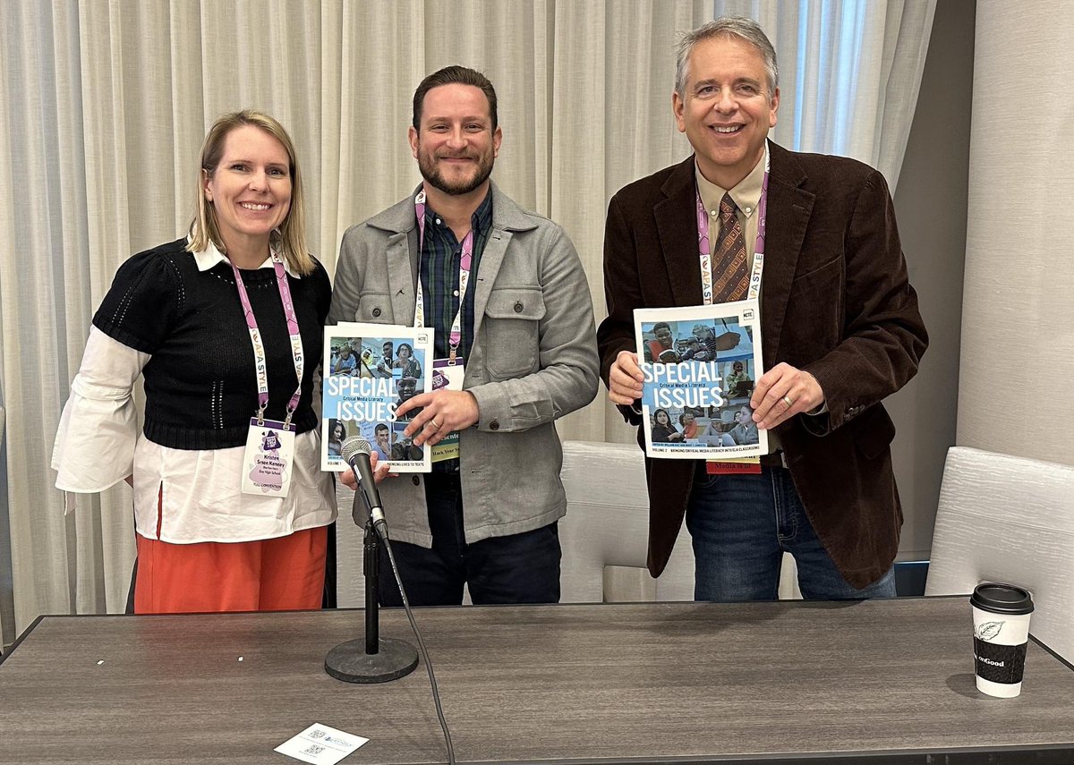 MrAleoSays's tweet photo. Had a blast presenting with my fellow critical media #literacies authors yesterday! Check out the fantastic Special Issue @williamkist edited while you’re at @ncte! https://t.co/JM14eKTWMY