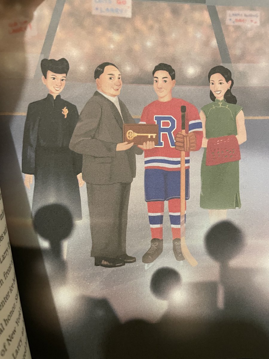 RedDragons13's tweet image. 77 years ago today was Larry Kwong Day at Madison Square Garden. Artist Amy Qi recreates the moment Larry received the Key to New York's Chinatown. Get the whole story in The Longest Shot: How Larry Kwong Changed the Face of Hockey, coming in February 2024 from @orcabook!