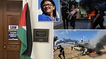 thewiselady22's tweet image. @MikeJohnson Speaker Of the House. Are U going 2 allow Pro- Palestinian Hamas sympathizer @RashidaTlaib the Loudmouth 2 have her flag in front of her office in our United States Building? #ThisIsA #SlapInTheFaceOfManyAmericans. Why hasn't @RashidaTlaib been removed from Congress?