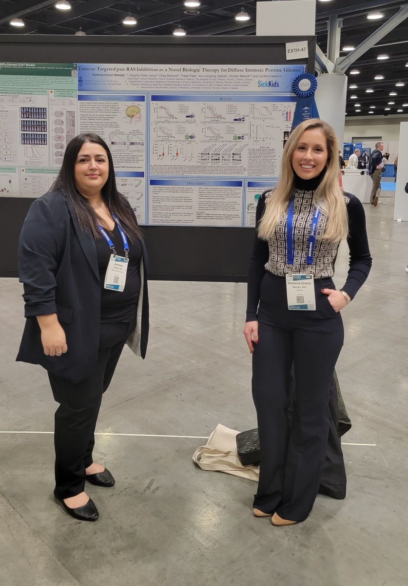 braincancercan's tweet photo. Brain Cancer Canada would like to
congratulate our grant recipients: Stefanie-Grace Sbergio, @ramelnyk, and @CHawkinsLab, on their poster presentation award. Projects like this are accelerating and transforming novel biologic therapy for DIPG. #SNO2023 https://t.co/aNDzquA3Bn