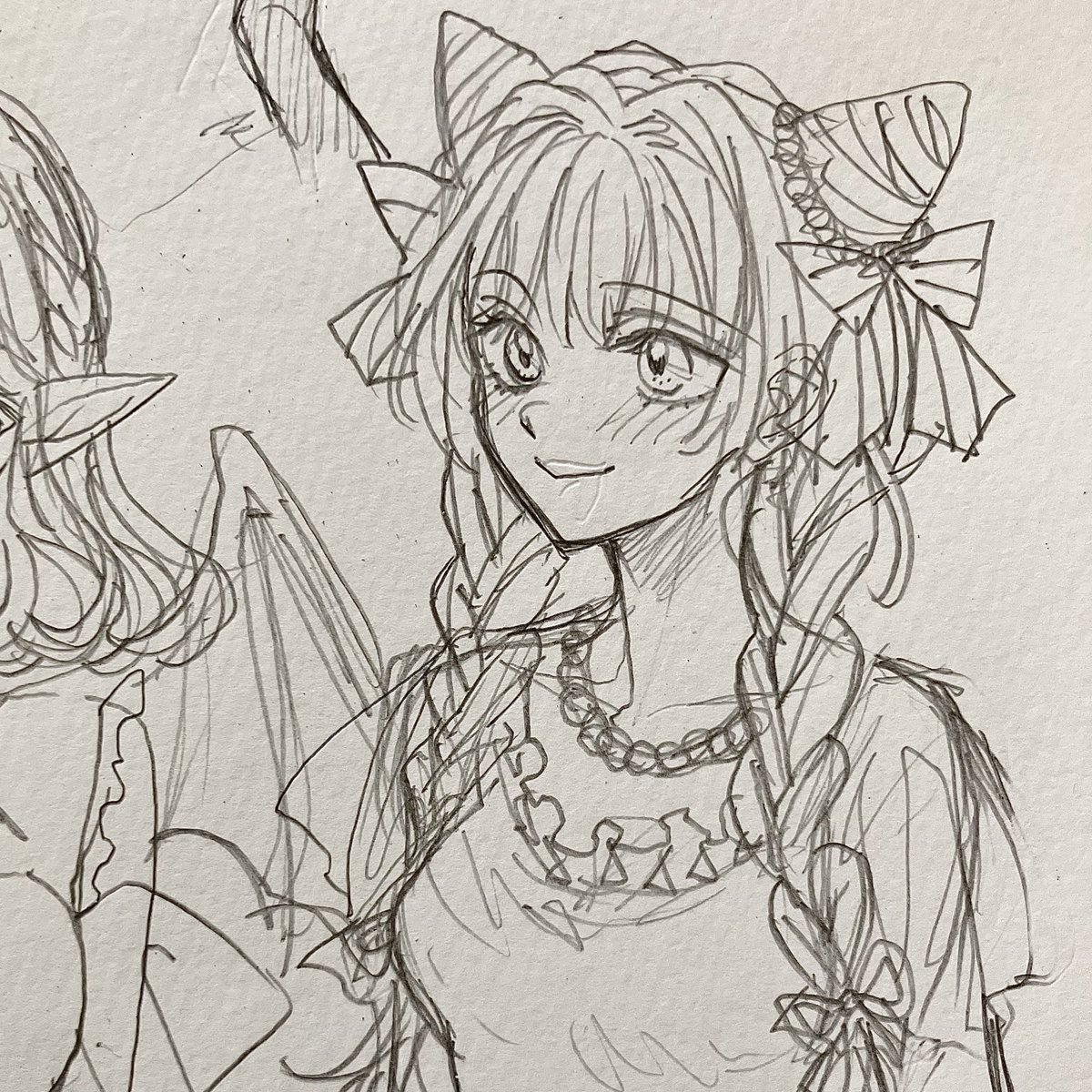 クリスマス絵、ジオ単体(全身)と三人娘のスリーショットを描きたい…🎄
とりあえずアナログラフ描いた( ੭ ˙꒳​˙ )੭
#wip #wipart #ラフ #イラスト 