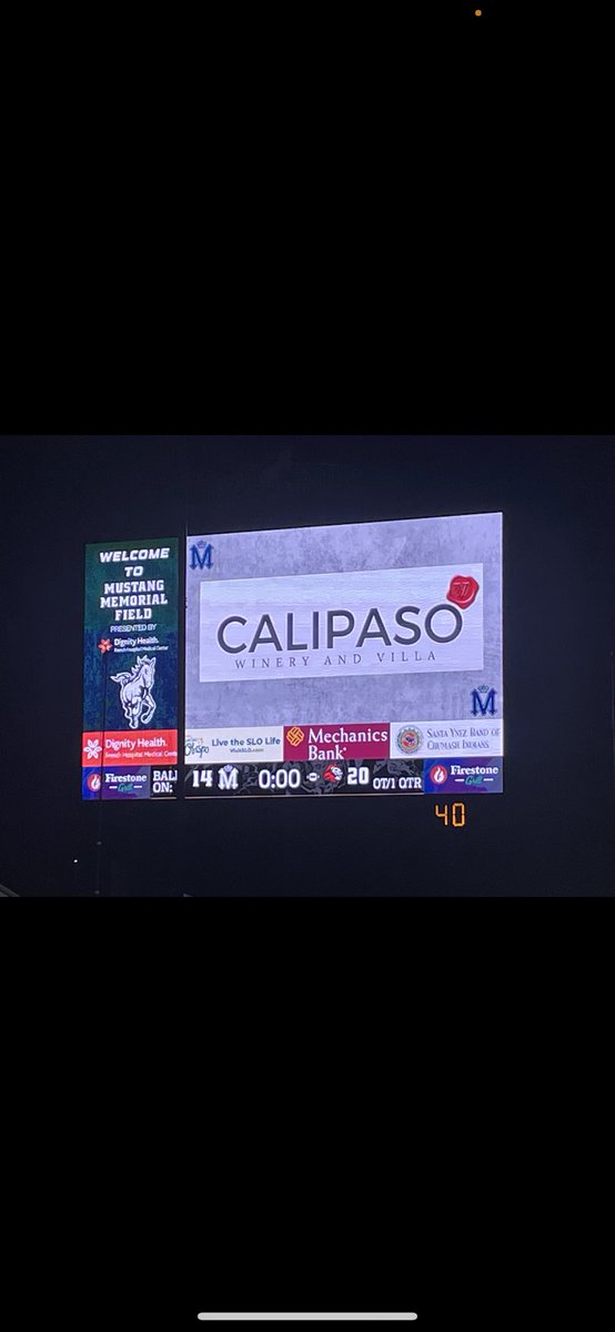 PAGMETER's tweet photo. Football final 
In overtime 
Kerman 20 Mission Prep 14

Congratulations to the Kerman Lions!
Playing the Mission Oak Hawks for the Division 3 Section Championship at Tulare Union on Friday.
The town of Kerman will eating leftover 🦃 traveling down south on 99 Friday 
@KermanAthletics @KermanFootball @kermanbaseball