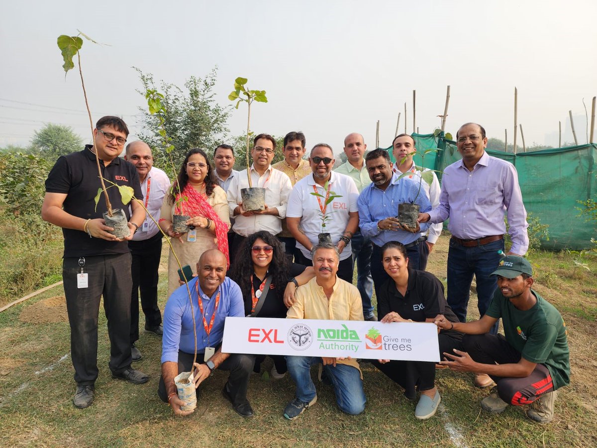 exl_service's tweet photo. In the week of Diwali, we planted 1000 trees as an investment into our planet Earth’s future. Thanks to our incredible volunteers, who are making a sustained contribution, one tree at a time.
#TreeHeroes #GreenImpact #PlantingforTomorrow #CorporateSocialResponsibility https://t.co/V8eERR1ksJ