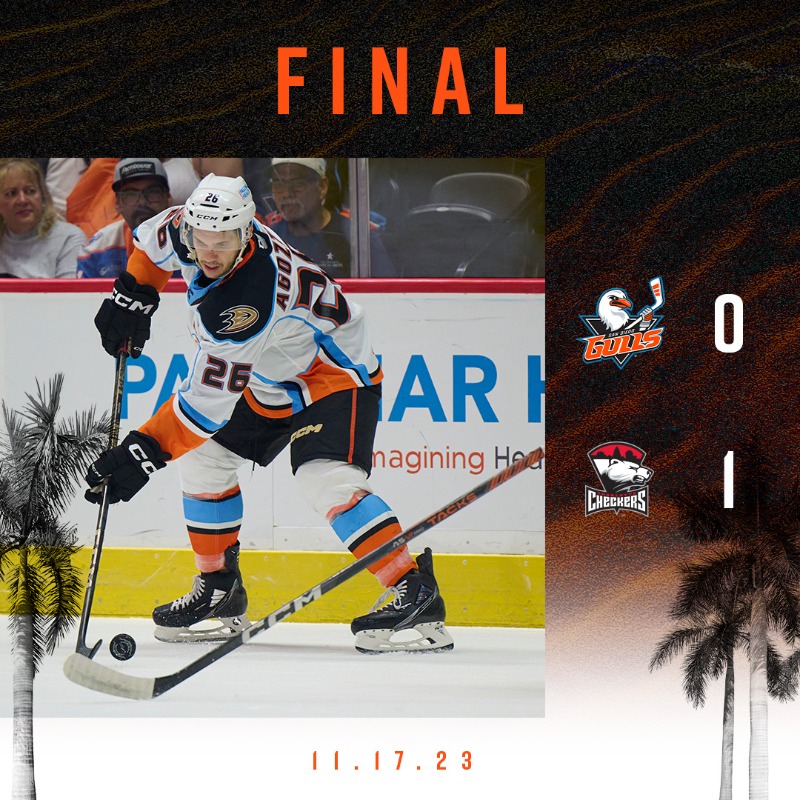 SDGullsAHL's tweet photo. Got the goaltending, needed the goals.
#LetsGoGulls | #CLTvsSD
