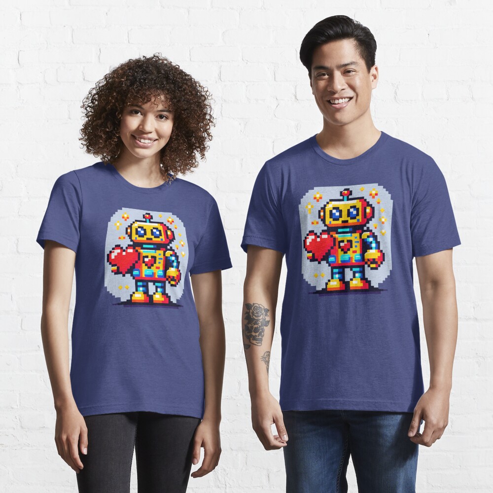 PixelPunksters's tweet image. Step into a world of nostalgia with the 'Love Bot' 🤖❤️ - a charming 8-bit pixel art design featuring a cute robot holding a heart. Perfect for retro gaming fans and tech art enthusiasts! redbubble.com/i/t-shirt/Love… #redbubble #8BitRobot #PixelHeart #RetroTech #CuteArt #DigitalLove