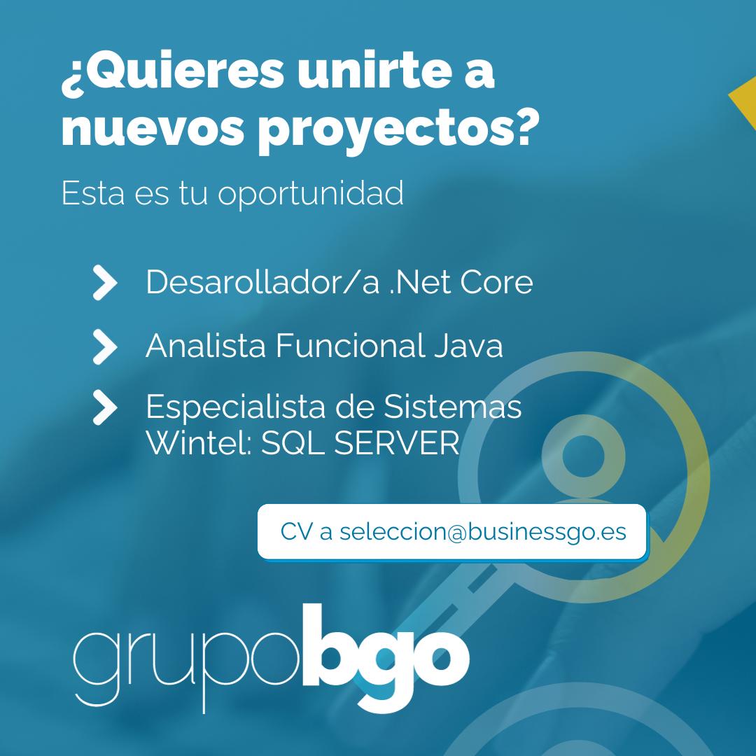 Business_Go's tweet image. ¡Nuevas ofertas de empleo!
Buscamos:
☑️ Azure Data Engineer
☑️Administrador SAS
☑️ Desarrollador Java para mantenimiento
Si te interesa alguno de los puestos, envíanos tu CV a seleccion@businessgo.es
#grupobgo #empleo