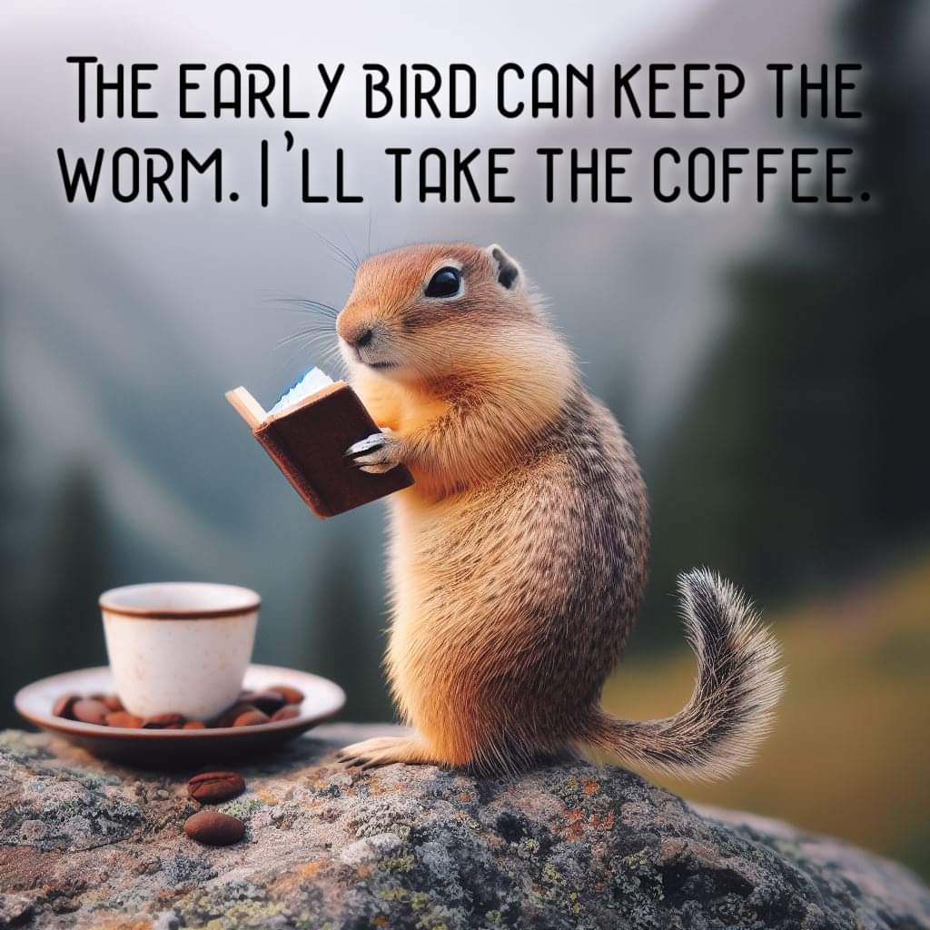 WalidElgoh2784's tweet photo. They say the early bird can keep the worm. As I am an early bird, I  will take coffee. https://t.co/78nygxhxXh