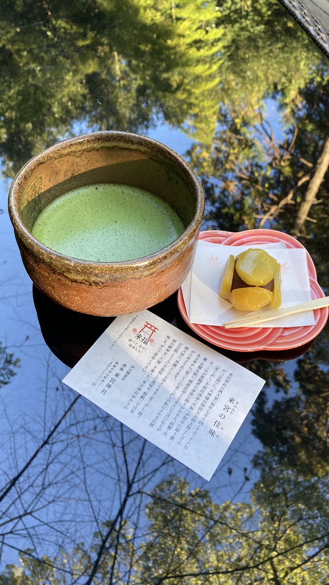 saru_yeah's tweet photo. 風が吹く��び森がうたう神社での一服。 https://t.co/hTCNHC6Jrb