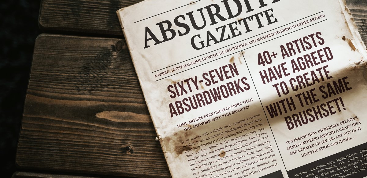 The Absurd Collective:
The Absurditive Minting on Nov 20 🥳

43 of very precious artists friends of mine agreed to jump on board with me and create with my custom brush-set to bring to life 67 incredible absurd artworks! Save the date for November 20, you don't wanna miss this🥁