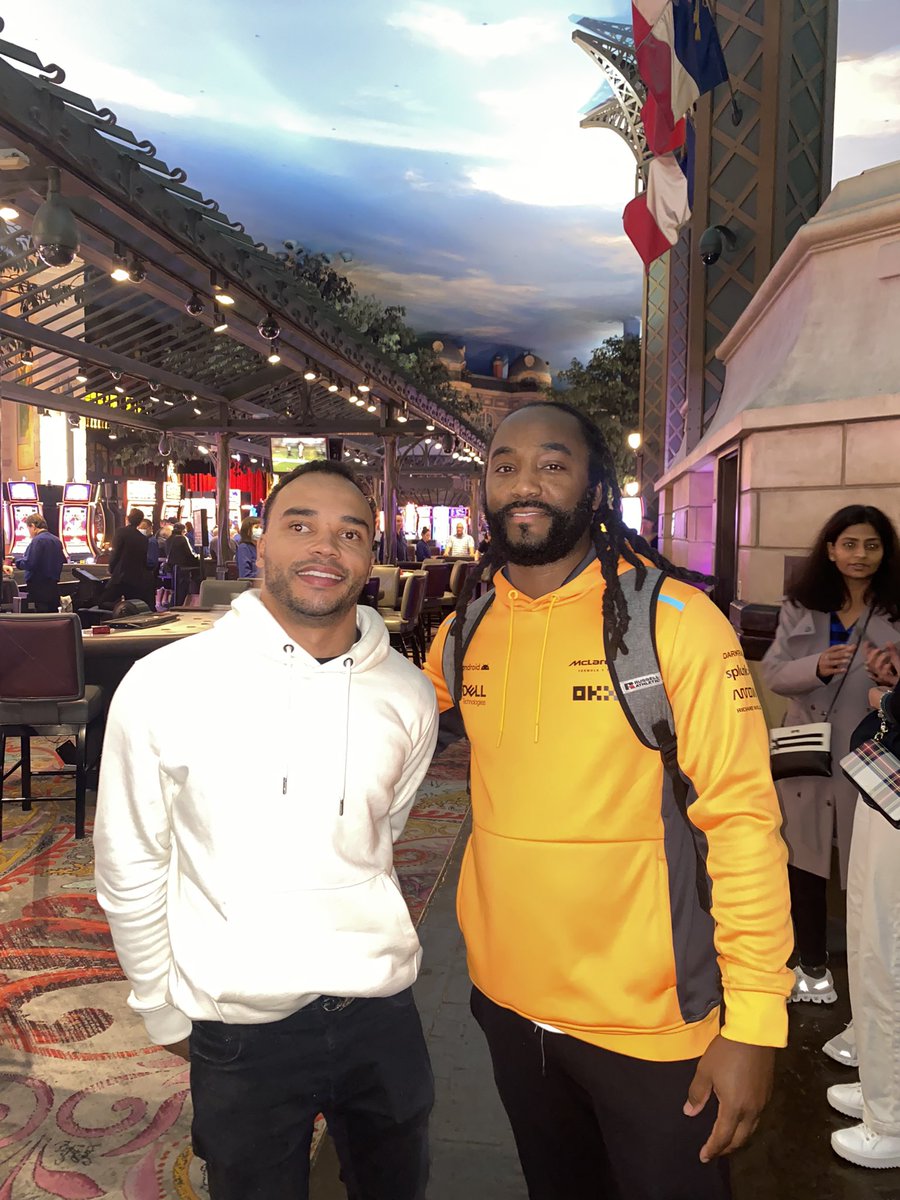 404cad's tweet photo. Nice meeting you @Nicolashamilt best of luck to big bro @lewishamilton For qualifying &amp; the race ✌🏾 https://t.co/TJM6fUgXnq