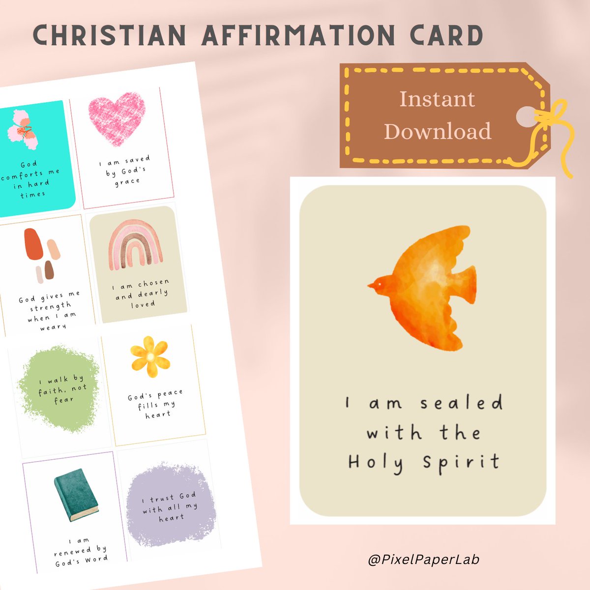 Christian affirmation Cards, 40 Printable Prints, Digital Download, PDF Printable
Visit us at
etsy.me/3SE7lr5