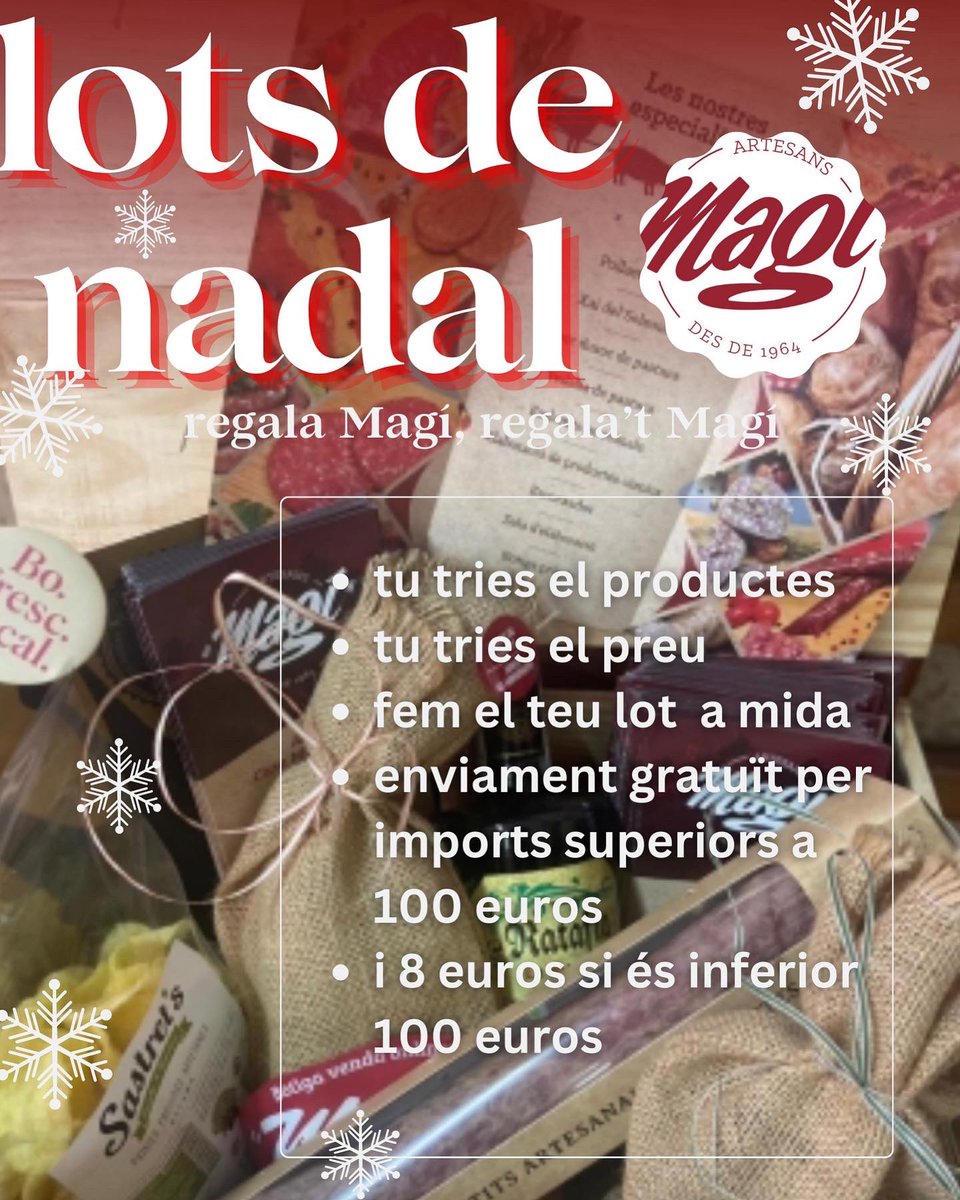 Podeu comptar amb nosaltres perquè us preparem els vostres lots de Nadal personalitzats i amb el pressupost que vosaltres demaneu ✨💖