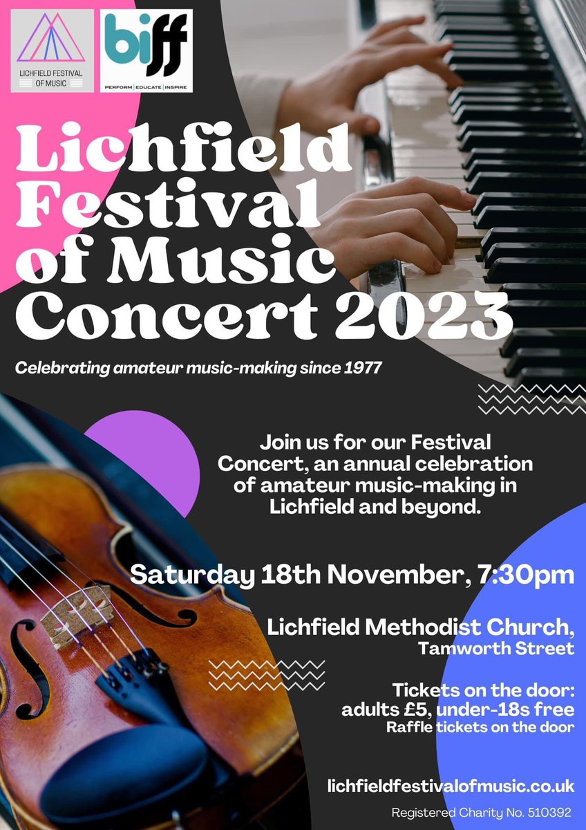 🎶 Come and join us for some fantastic musical performances at Lichfield Methodist Church this evening!