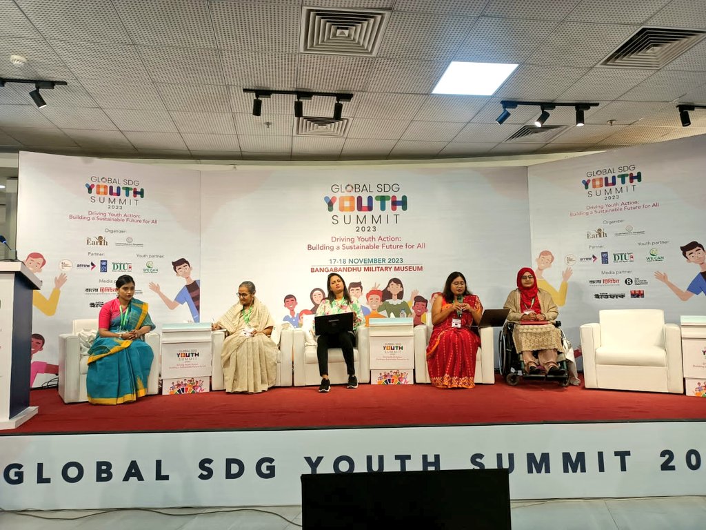 YouthNetGlobal's tweet photo. 🌍 Thrilled to have our National Coordinator, @ShakilaYouthnet, as a panelist at "Gender Equality and Sexual & Reproductive Health & Rights" on Day 2 of the Global SDG Youth Summit 2023! 🚀💚
#SRHRClimate #GenderEquality https://t.co/jJrUCdzzF8