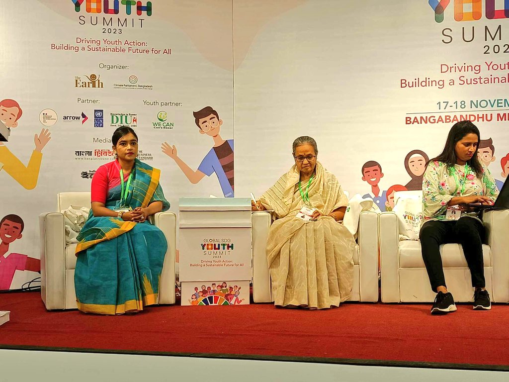 YouthNetGlobal's tweet photo. 🌍 Thrilled to have our National Coordinator, @ShakilaYouthnet, as a panelist at "Gender Equality and Sexual & Reproductive Health & Rights" on Day 2 of the Global SDG Youth Summit 2023! 🚀💚
#SRHRClimate #GenderEquality https://t.co/jJrUCdzzF8