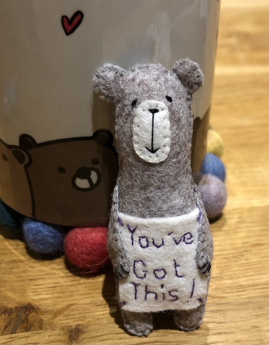 HeartFeltJudy's tweet photo. Just in case she’s needed 😊💖🐻
#bears #minibears #cheerleader #unique #handsewn #youvegotthis #bear #handmade https://t.co/svwttwAAYK