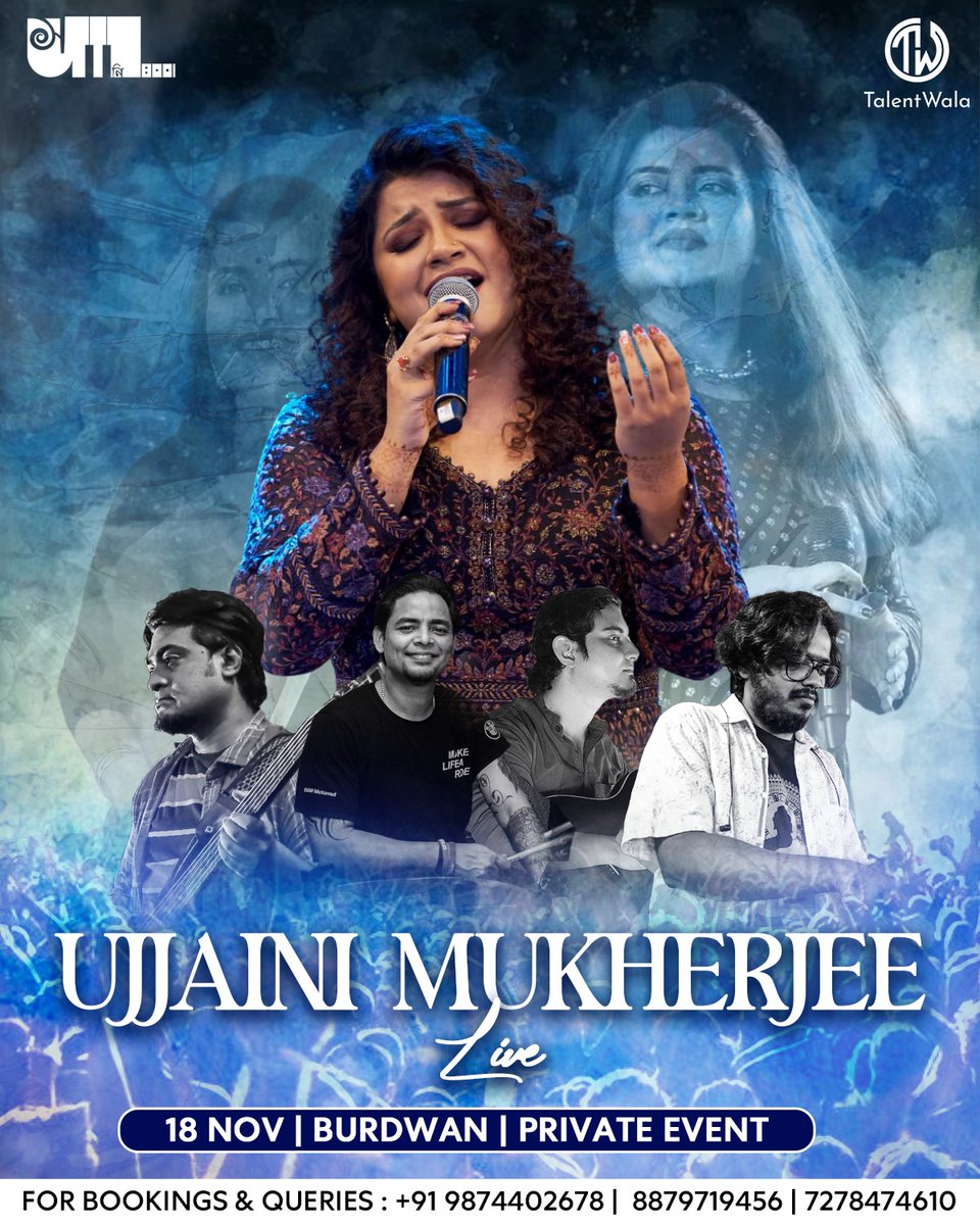 Ujjaini Mukherjee, one of the beautiful and celebrated Indian playback singers, is going to adorn the stage and create a musical ambience in Burdwan today at a private event.🎤🎼
.
👉🏼Keep following this page for more updates.
.
#ujjainimukherjee #music #singer #live #Talentwala