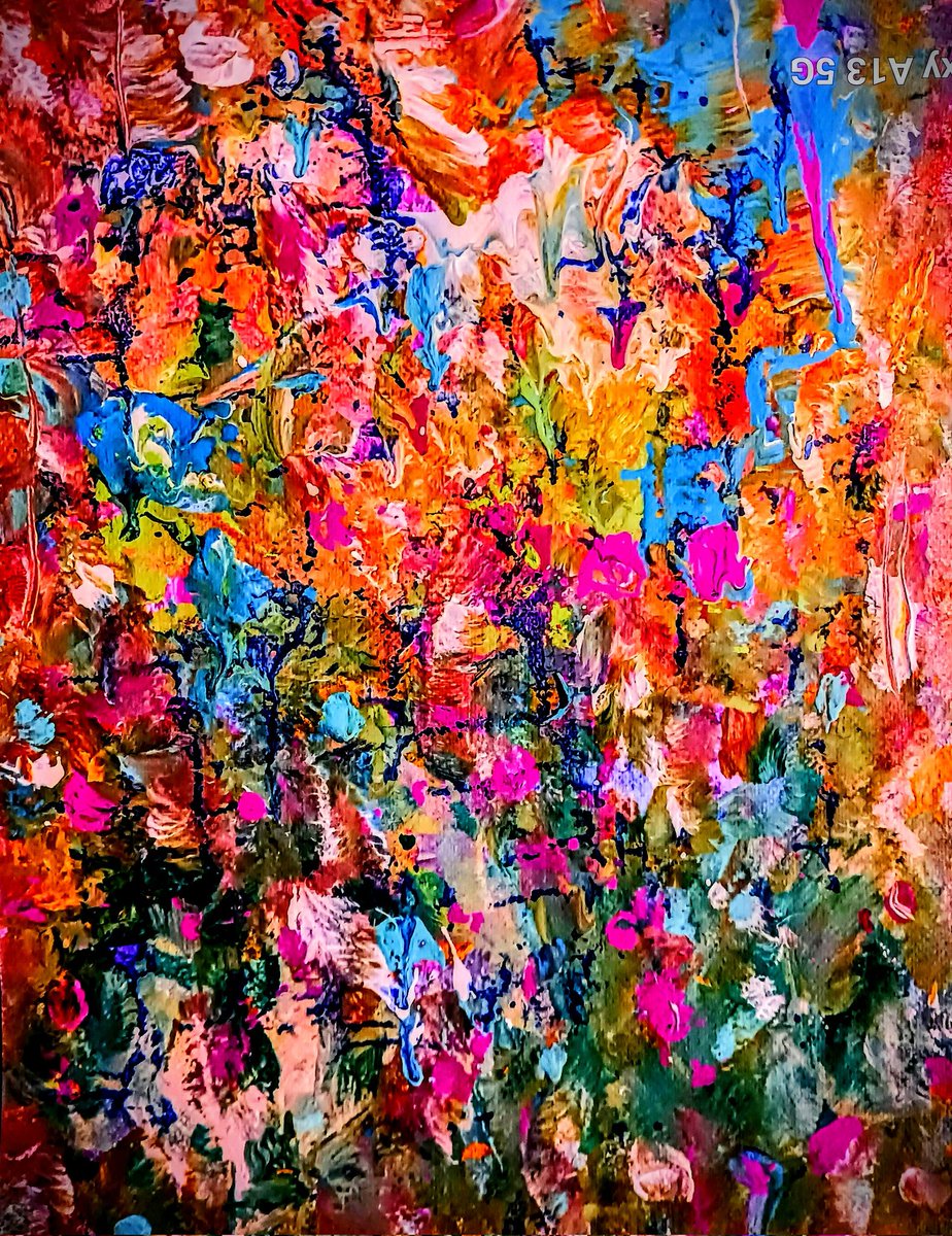 'Once I found the keys to unlock the chains from around my heart, the love came rushing in!' #PeaceAndLove #abstractartist #abstractart #ArtistOnX #ArtistOnTwitter