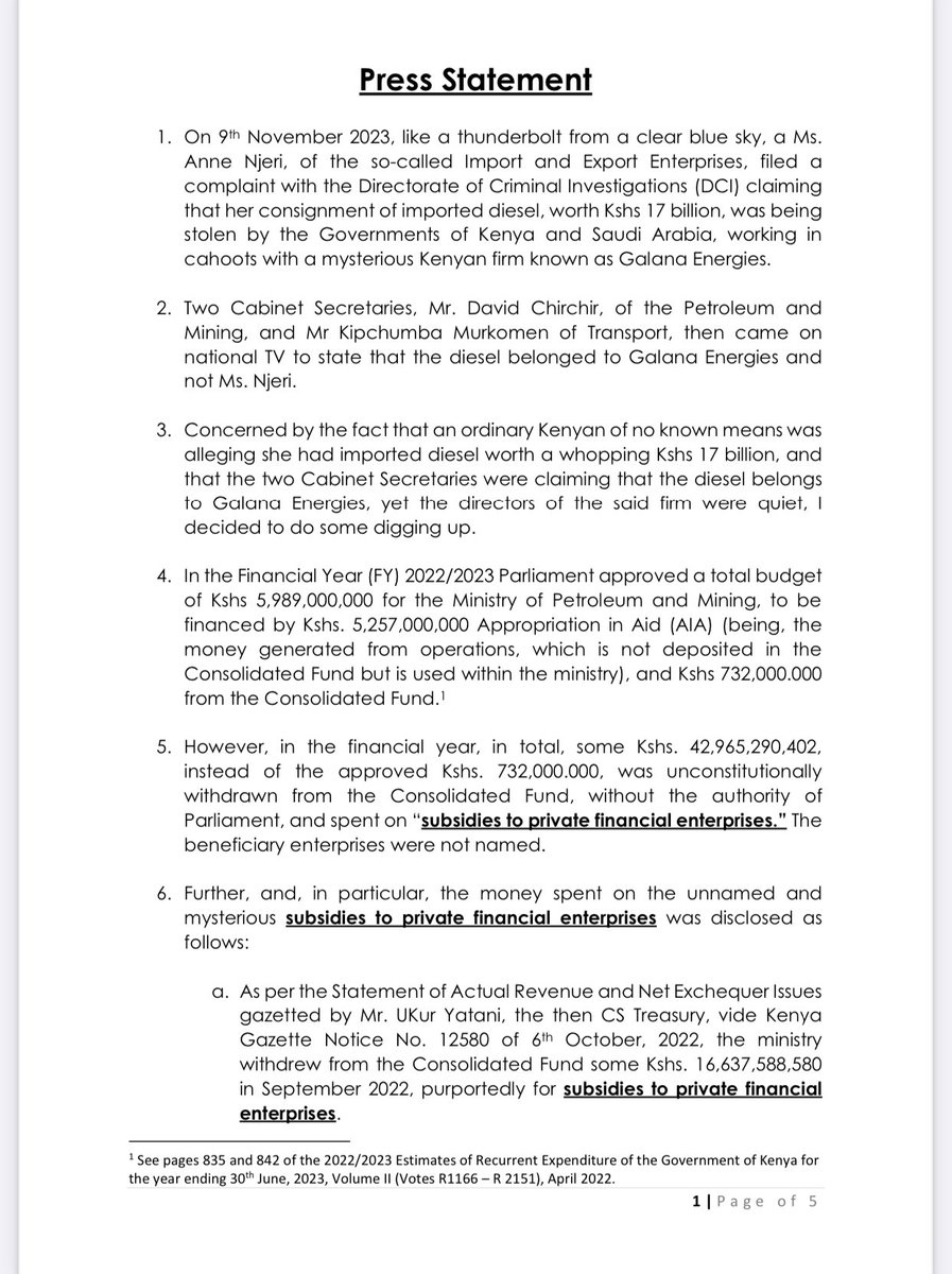 EtalePhilip's tweet photo. Sen. @OkiyaOmtatah has exposed the cartels. And btw, G2G is a deal Government to Government deal and not a Parastatal to Government deal. I say, WANARAMBWA. https://t.co/Qb9Wj4KAHj