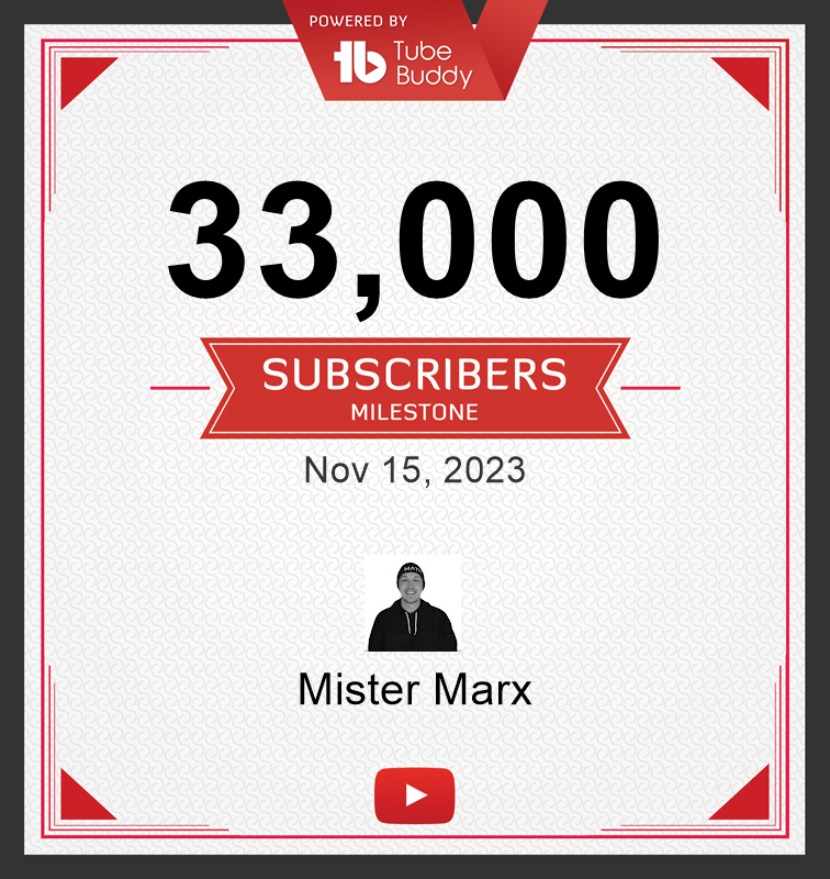 MisterMarx1's tweet photo. My @YouTube channel reached the 33,000 Subscribers Milestone! ๐
#DiscoverTheJoyInMath
https://t.co/E5npBZ1G7B
#ThankYou #math #maths #commoncoremath #funmath #funnymath #funteacher #funnyteacher #mistermarxmathadventures #onlinelearning #GrowthMindset #Mathematics #milestone https://t.co/9UZpRZfBld
