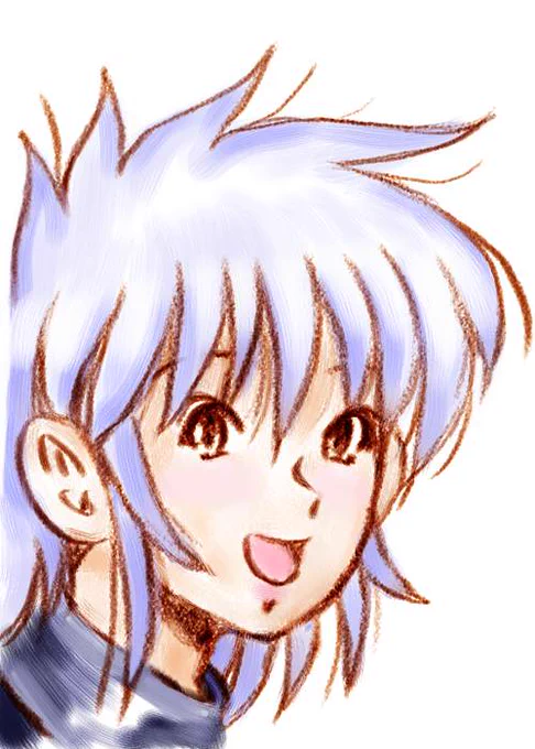 お～懐かしいのが出てきました～～(^^;  その昔、PCで色塗り練習していた頃の鍬道キャラ～!川柳保・小楢徳重・小岩井四季と春夏です。 憶えてくれてる人って居るのかな?  この漫画に出てきた、榎御神木さんの孫娘で登場するはずだったのが榎稲穂です～ @藤見  #鍬道