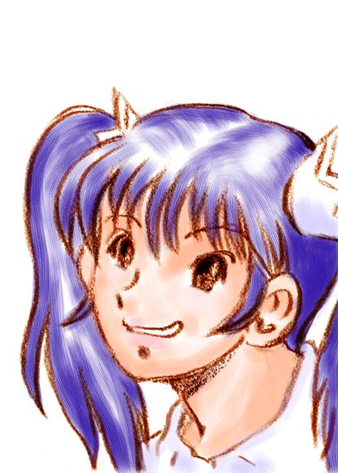 お～懐かしいのが出てきました～～(^^;  その昔、PCで色塗り練習していた頃の鍬道キャラ～!川柳保・小楢徳重・小岩井四季と春夏です。 憶えてくれてる人って居るのかな?  この漫画に出てきた、榎御神木さんの孫娘で登場するはずだったのが榎稲穂です～ @藤見  #鍬道