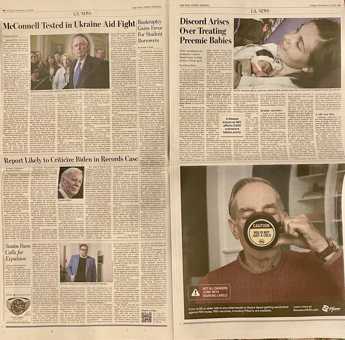 Check out Micah & me on A5 in the @WSJ on #WorldPrematurityDay 💜 Thank you @l_e_whyte @WSJhealth for highlighting the devastation of necrotizing enterocolitis & how #probiotics can help us #preventNEC @NECsociety @cziscience @PCORI