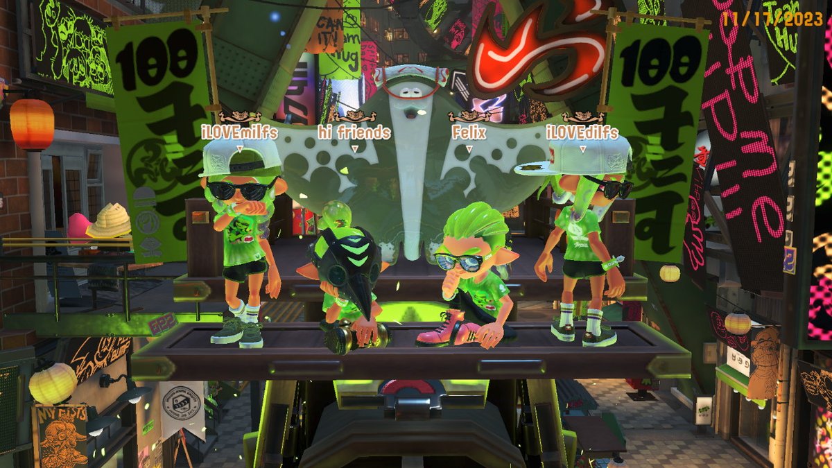 Minty4226's tweet photo. checking in with the 100x win #Splatoon3 #NintendoSwitch https://t.co/2isdR6TUX4