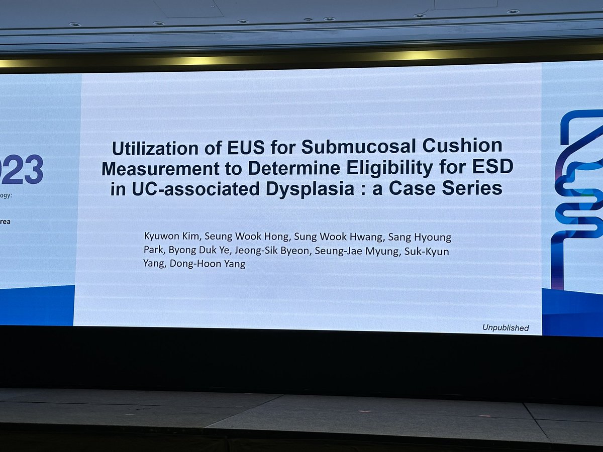Excellent talk by Prof. Dong-Hoon Yang about Best strategies for diagnosis and management of dysplasia in IBD at KDDW 2023 @AsanIbd @BDYE_IBD @sang_hyoung @jmosko29 @guthealthmd @CTeshima