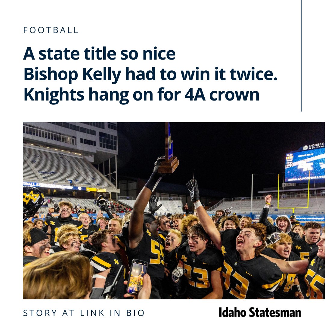 An unheard of ending couldn’t stop Bishop Kelly from completing a perfect season. Story, photo gallery and highlights 👇 idahostatesman.com/sports/high-sc…