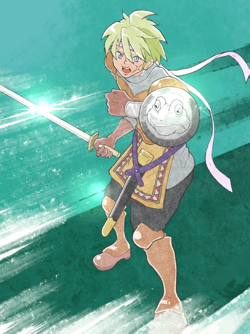 今日二回目の誕生日おめでとうございます!圧倒的に主役ビジュで主人公と二人の連携技あり名前も先天属性も前作との関連を強く匂わせるキャラなのにヒロインを見捨てるルートでしか仲間にならないなんて設定は鬼畜ですがそんなところが好きですクロノクロス! #クロノクロス24周年 