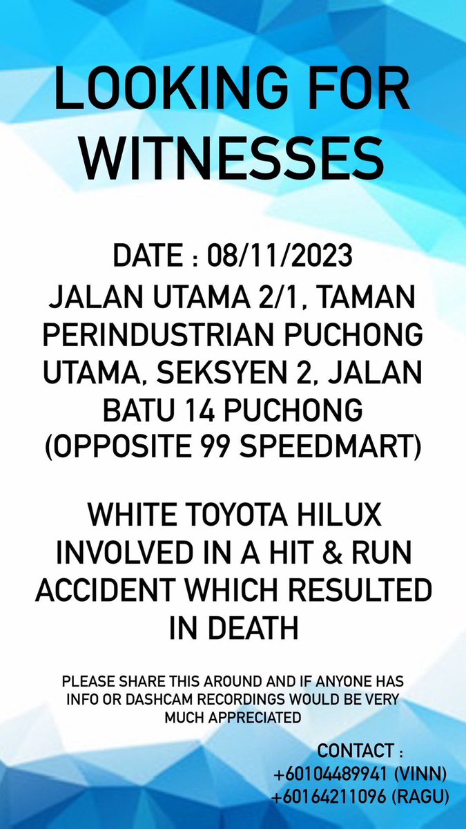 thaasvinn's tweet photo. Please help to RT https://t.co/RtvKz8Xtui