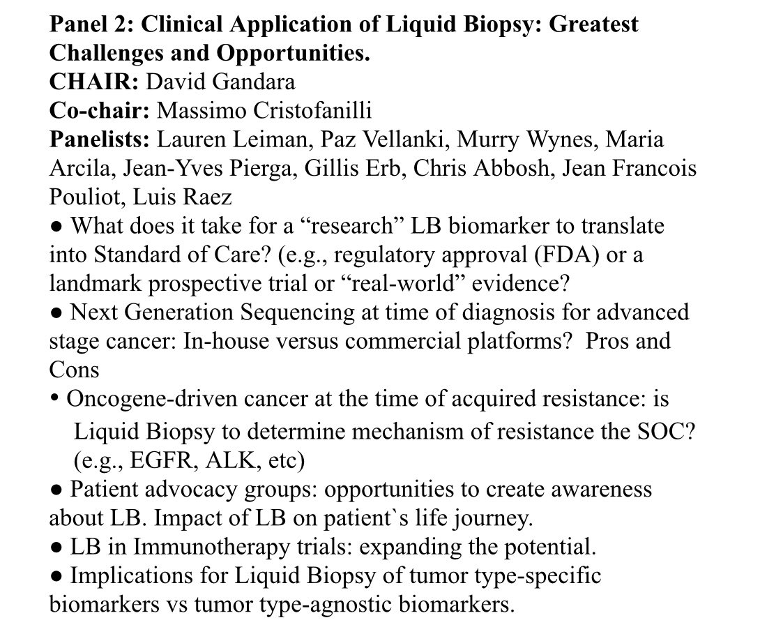 #ISLB23 Annual Congress: Sneak Preview! Panel Discussion #2 of multidisciplinary stakeholder workshop on drug & biomarker development, consisting of reps from academics, regulatory bodies, patient advocates, Pharma and Biomarker. Goal: to reach consensus