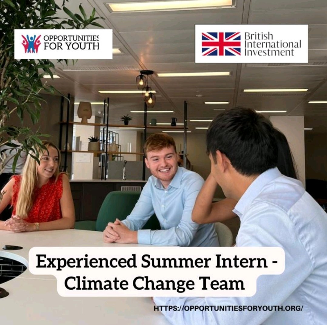 #PaidInternship 

Join our Climate Change Team! 🌍🔥 As a key player in BII’s strategy, we're tackling climate change with urgency and purpose. 

🚀 Deadline: Dec 1

Apply Here: bit.ly/3QtwAcU 

#ClimateAction #InternshipOpportunity #paidinternship #jobsuk #hiring