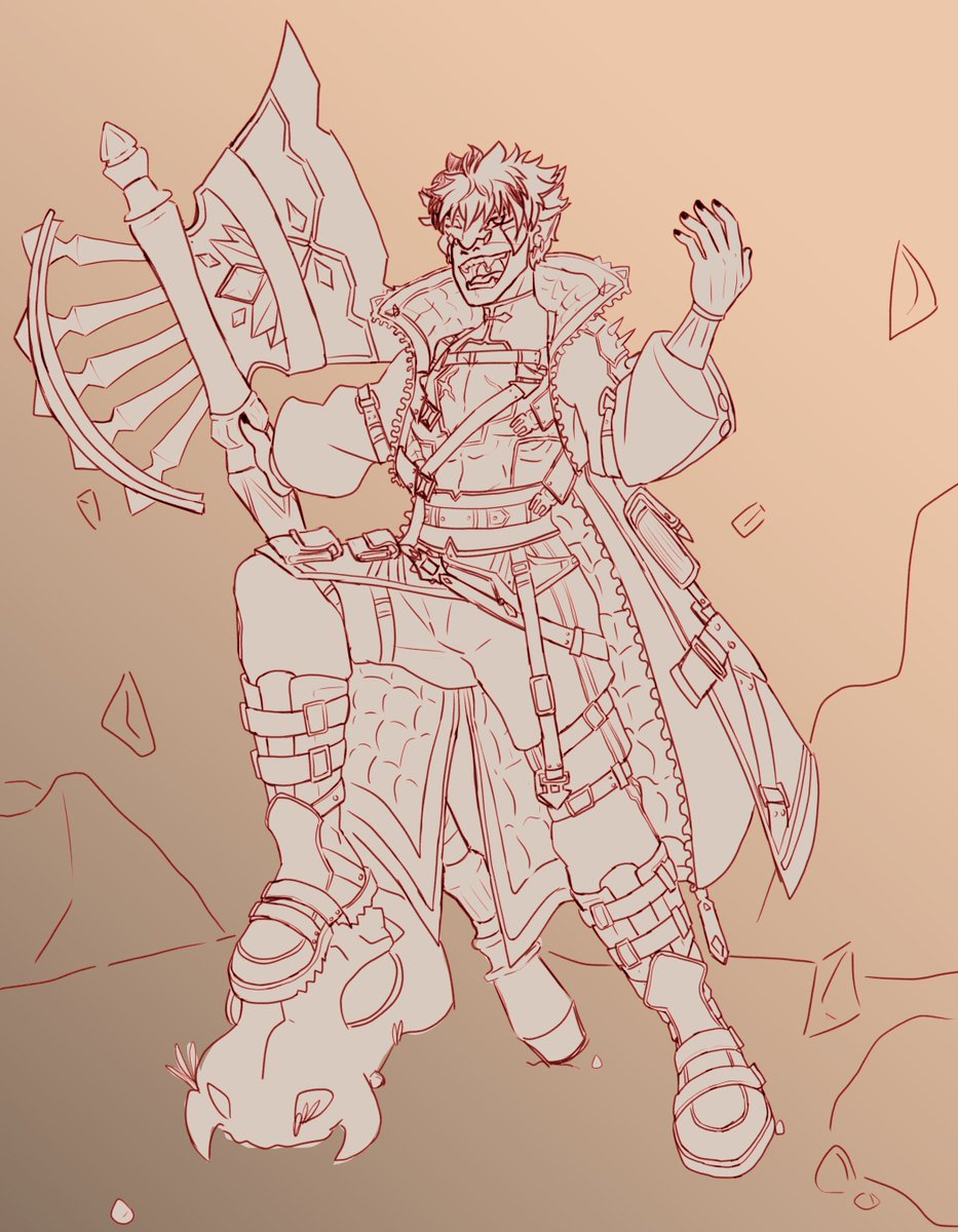 AkioryZ's tweet photo. Am I up at 4am drawing some more of my new oshi before he evens debuts. yes. GO CRIMZON! (imma do a full render of this once I'm not sleep deprived) #holoARMIS #crimzonruze https://t.co/zWNb0RrZLb