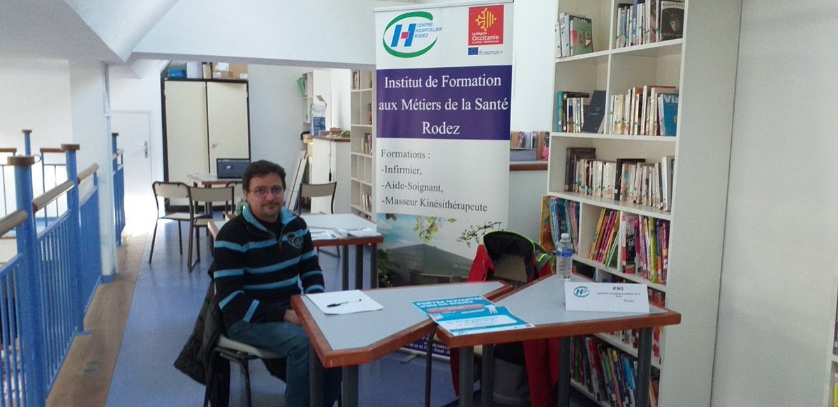 Les secrétaires de l'ifms <a href="/CHRodez/">Centre Hospitalier de Rodez</a> présents le jeudi 16 novembre 2023 pour le forum des métiers
👉Objectif : présenter aux lycéens D'Espalion
✔️La formation en soins infirmiers
✔️La formation d'aide-soignant
Merci et bravo à Katia Brabant et Sébastien Pons pour votre engagement.